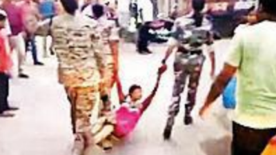 Woman dragged with legs tied in Jharkhand, three cops suspended