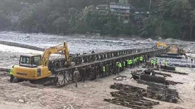 Sikkim flood: Work on war footing to restore road connectivity, says defence official