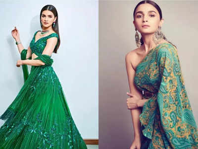 Himanshi Khurana, Nikki Tamboli, Rubina Dilaik And Others Flaunting In Peacock  Green Dress