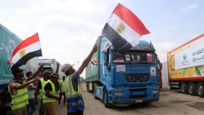 Rafah: Second Aid Convoy Enters Egyptian Side Of Rafah Crossing En ...