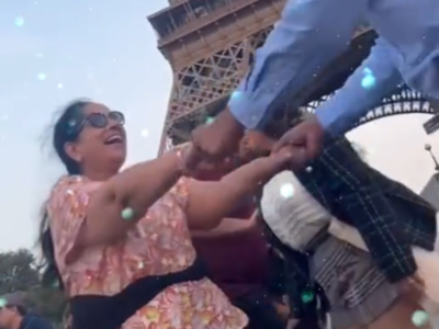TV actress Bhagavatula Satyapriya enjoys vacation with family in Paris