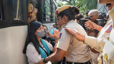 Delhi students detained as they try to hold protest near Israeli embassy