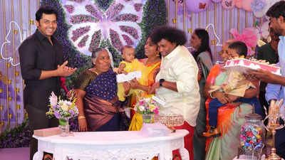 Vishal, Karthi, Udhayanidhi, and other Kollywood stars attend Yogi Babu's daughter's first birthday celebration
