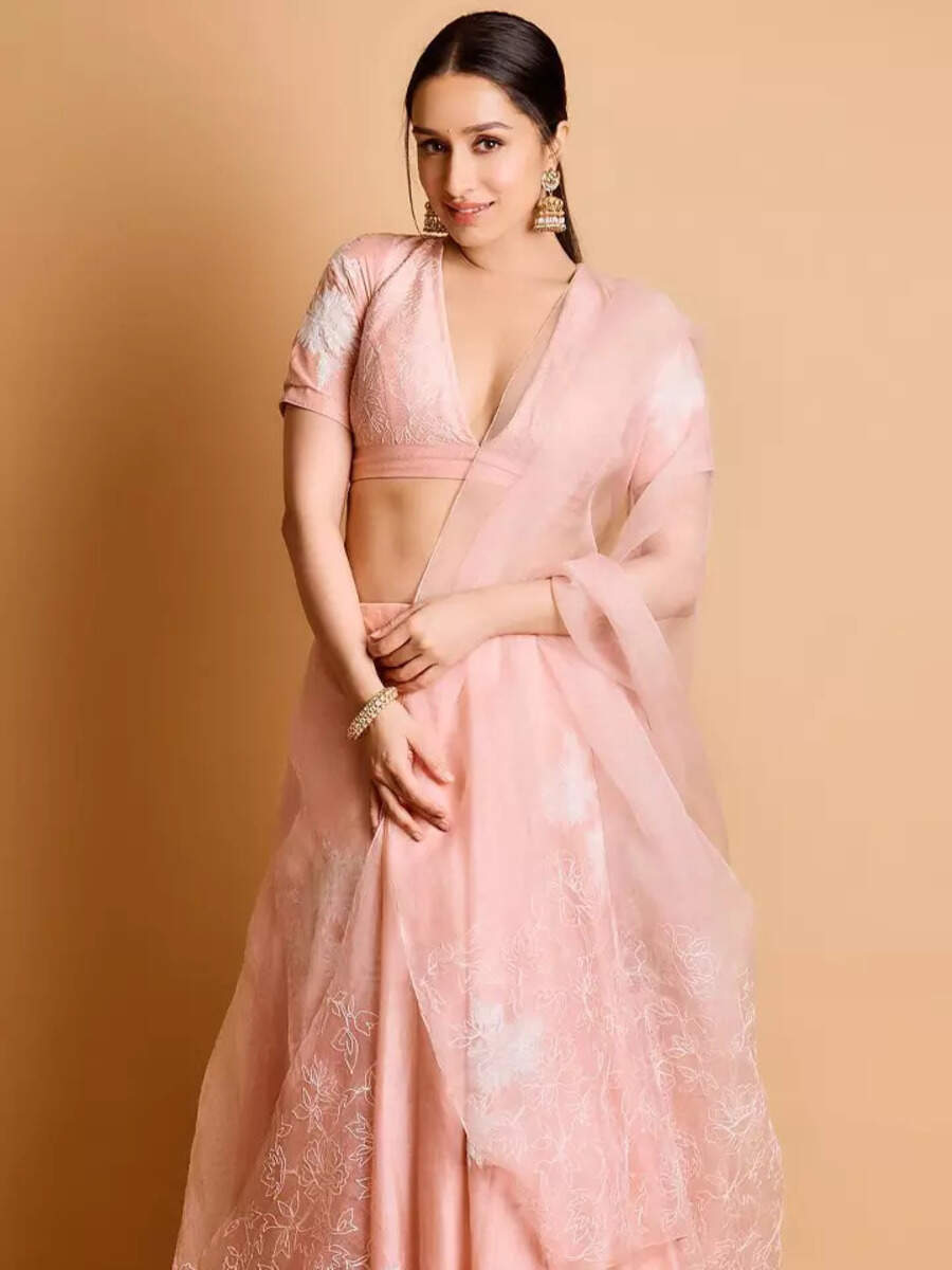 Shraddha looks divine in Chanderi silk lehenga set