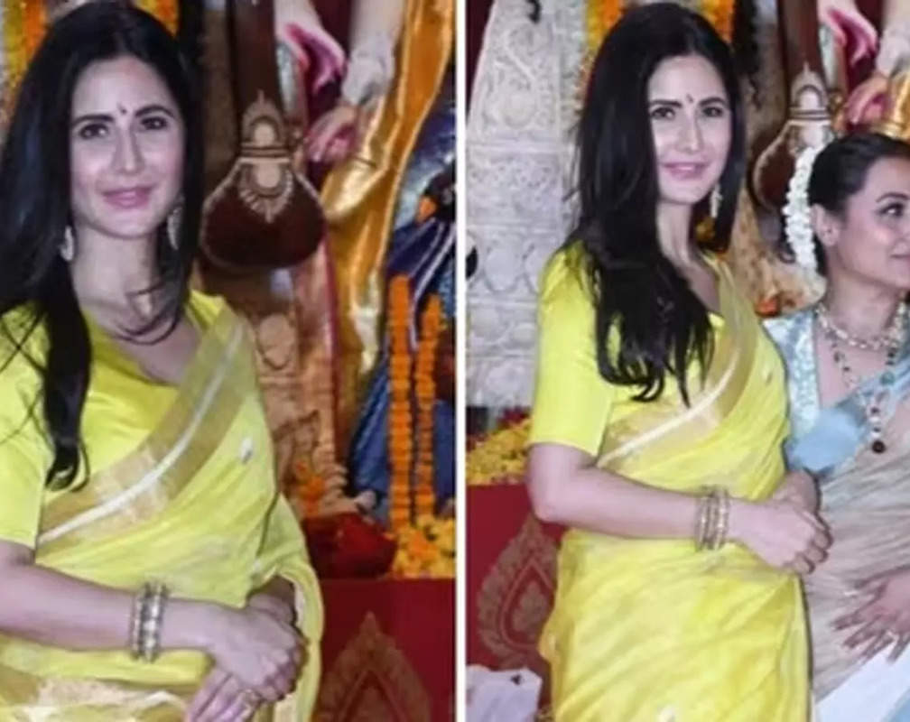 
Katrina Kaif stuns in yellow saree, joins Rani Mukerji
