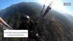 Kiran Raj enjoys paragliding in Himachal Pradesh