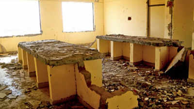 Tiles broken, doors & windows gone: New boys’ college bldg stripped bare
