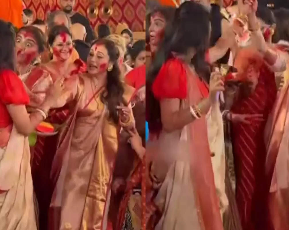 
VIRAL alert! Rani Mukerji enjoys 'Sindoor Khela' and dances to dhol beats, takes internet by storm
