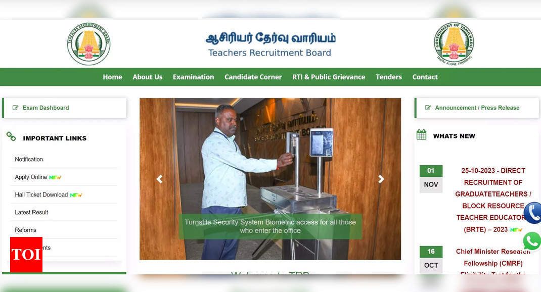 TN TRB Recruitment 2023: Notification out for 2,222 Graduate Teaching posts at trb.tn.gov.in, registration begins Nov 1