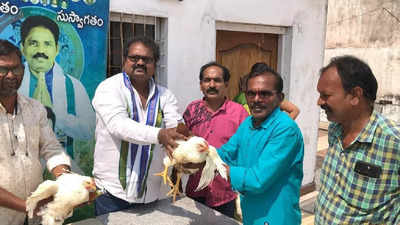 Controversy erupts as YSRCP leader distributes liquor and live chicken on Dussehra