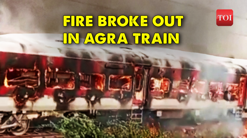 Two coaches of Patalkot Express train catch fire in Agra, no casualties