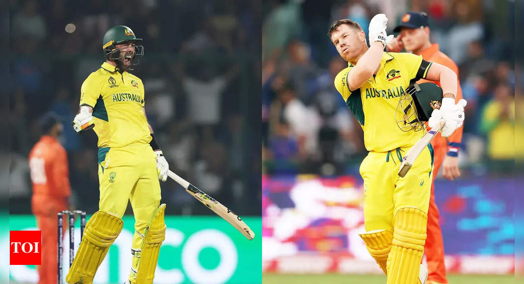 World Cup, AUS vs NED highlights: Glenn Maxwell hits fastest World Cup century after David Warner’s 104 as Australia decimate Netherlands | Cricket News – Times of India