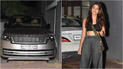 Pooja Hegde gets spotted in her brand new Range Rover worth Rs 4 crore
