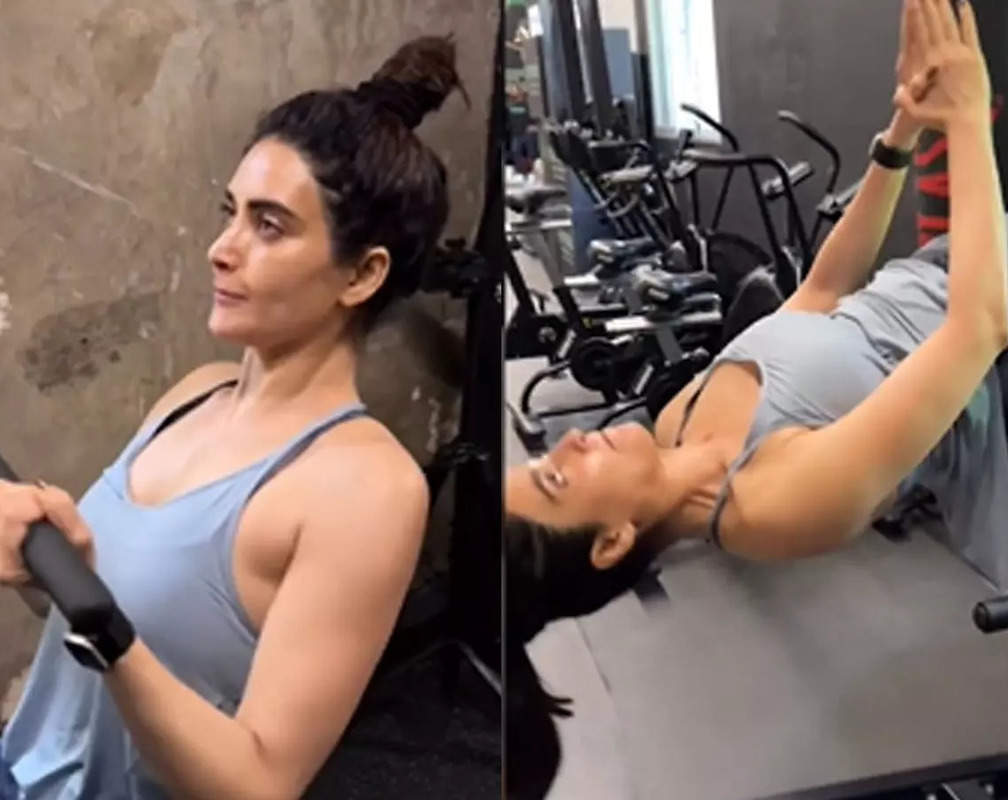 
Karishma Tanna shares a glimpse of her intense workout session
