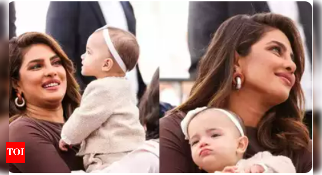 Malti accompanies mum Priyanka to Mumbai