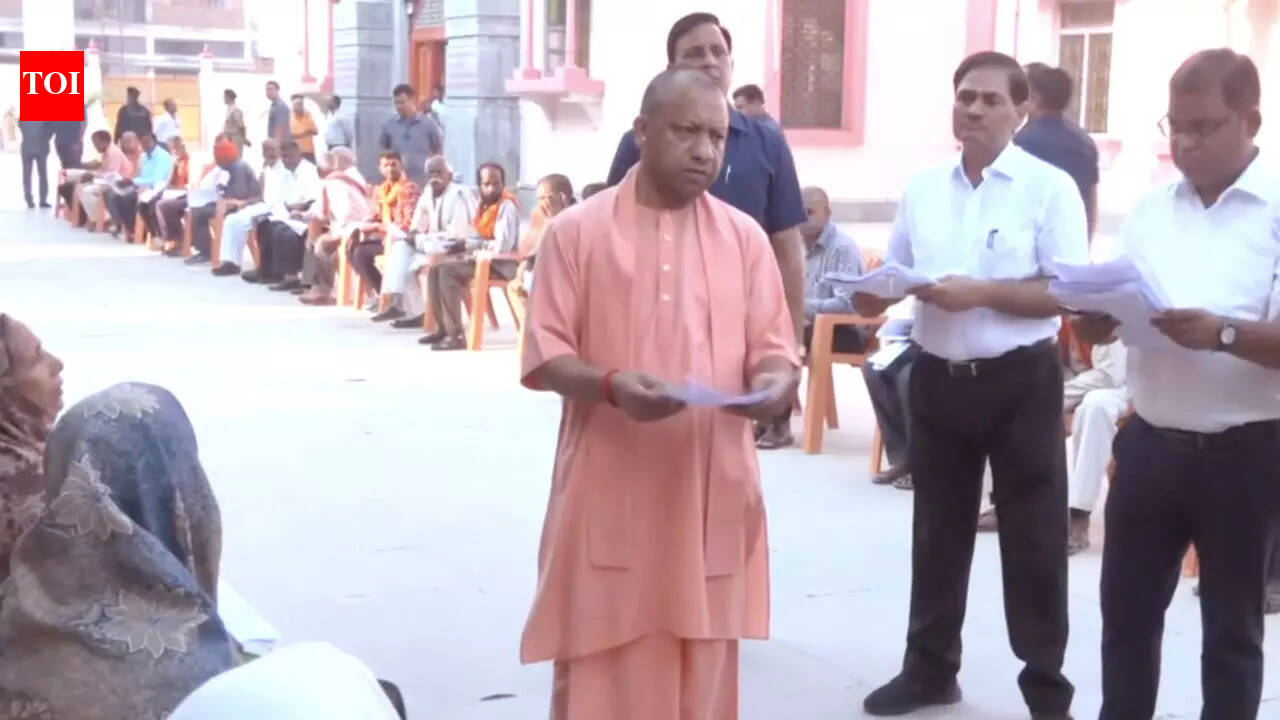 CM Yogi: UP CM Yogi Adityanath holds Janata Darshan at Gorakhnath Temple