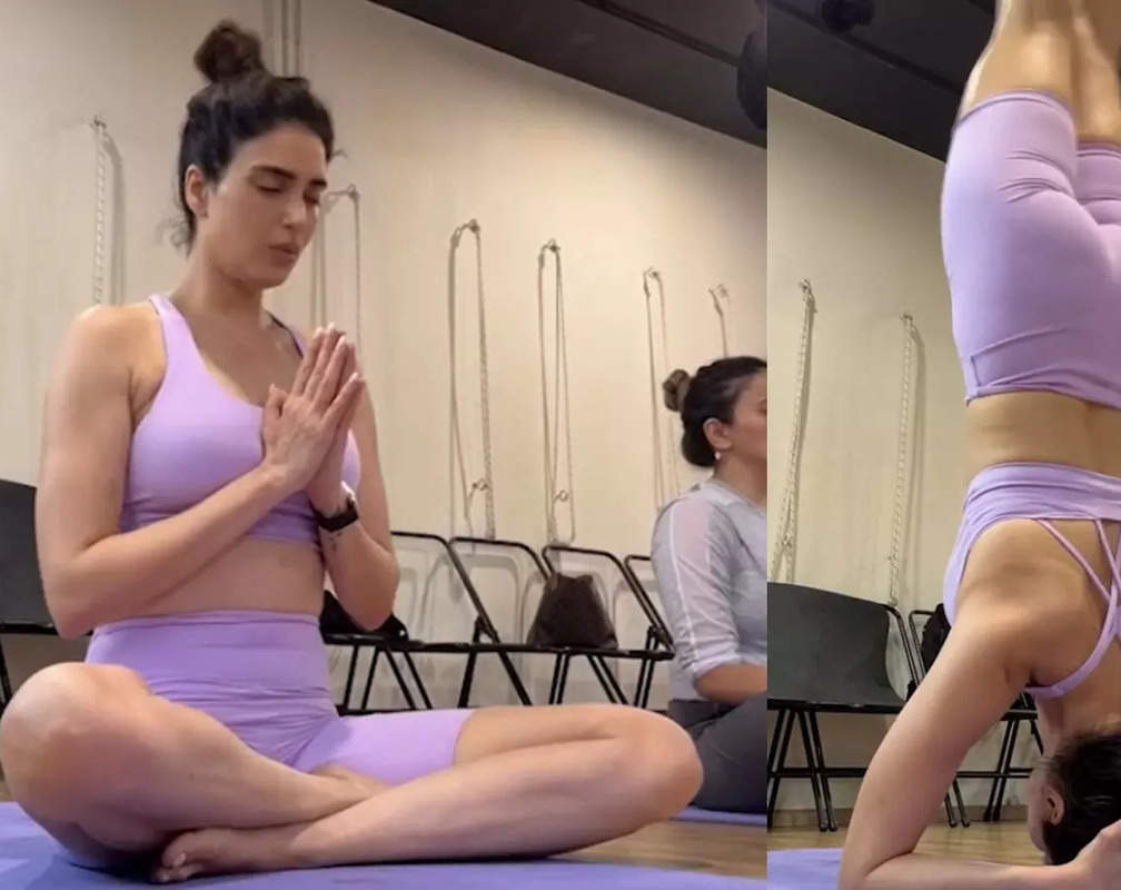 
Karishma Tanna nails some complex yoga poses; sets major fitness goals
