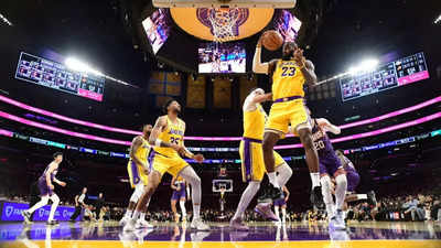 NBA: LeBron James and Anthony Davis shine as Los Angeles Lakers rally past Phoenix Suns