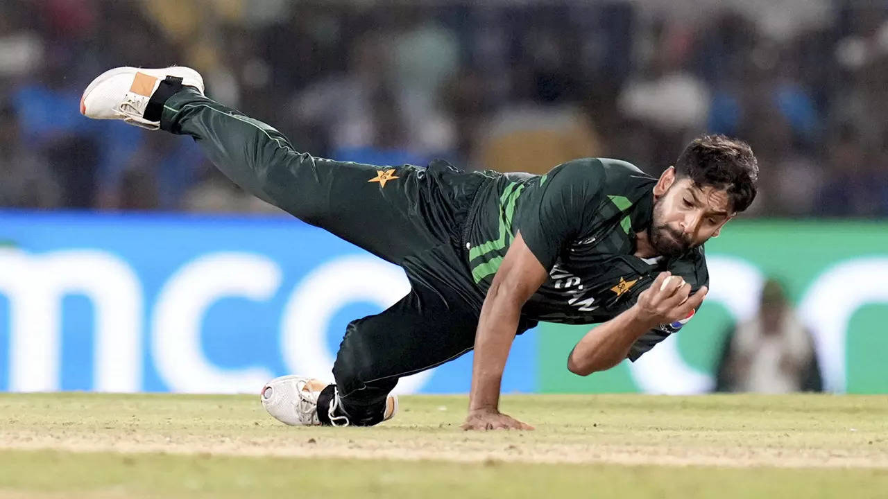 PAK vs SA: WATCH - Haris Rauf takes a one-handed stunner off his own  bowling