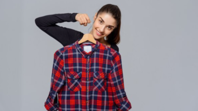 Same Day delivery Items Prime Work Shirts for Women Women's Flannel Plaid  Shirts Oversized Button Down Shirts Blouse Long Sleeve 2023 Fall Casual Top  at  Women's Clothing store