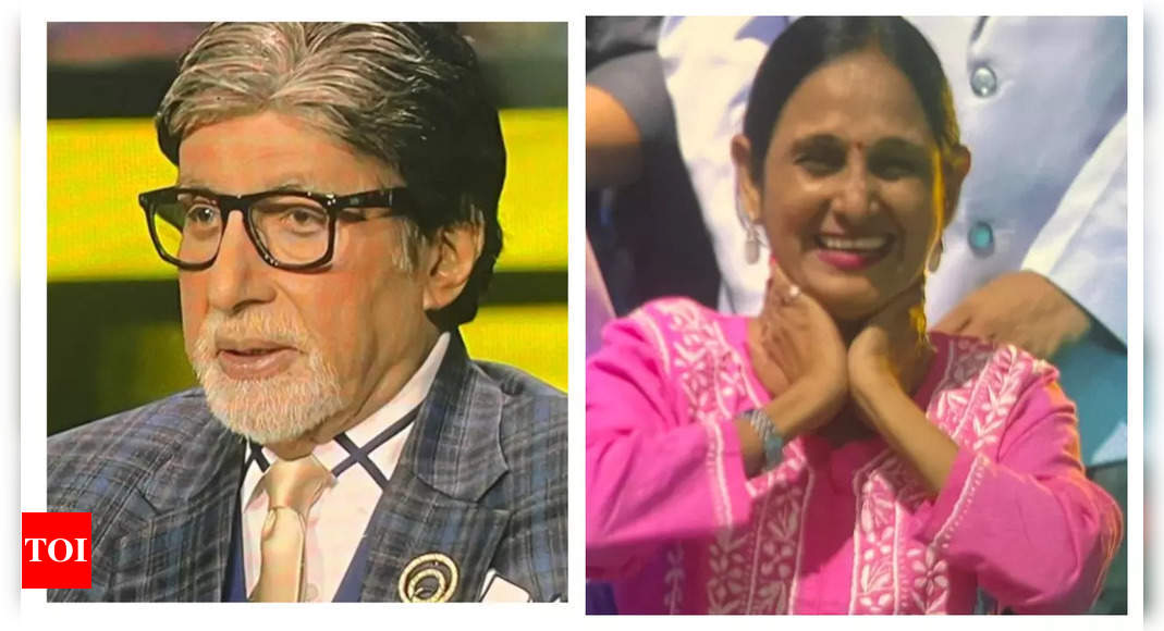 KBC 15: A lady from the studio audience throws flying kisses at Amitabh ...