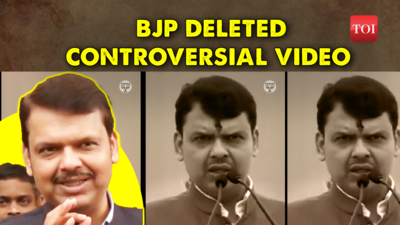 BJP removes Devendra Fadnavis' video after it rocks political circles, Oppn says BJP will dump Shinde too