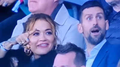 Watch: Novak Djokovic and Rita Ora spotted together during Rugby World Cup final