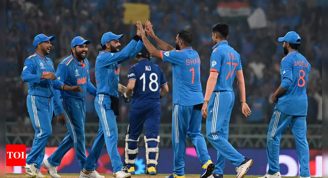 India vs England highlights, World Cup 2023 India crush England by 100