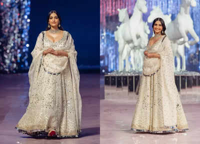 Sonam Kapoor turns showstopper for Abhinav Mishra's Couture Runway Show 2023 'Reflections'