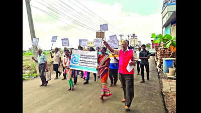 Protest against water woes, encroachment