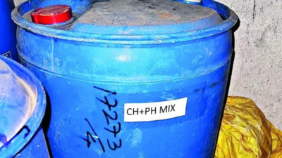 107 litre liquid mephedrone worth Rs 160 crore seized; 2 arrested