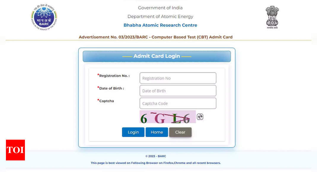 BARC Admit Card 2023 for prelims released on barc.gov.in; download here