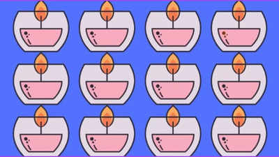 Diwali optical illusion: Find the odd diya out in 10 seconds!