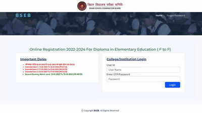 BSEB commences registration for Bihar D.El.ED. Counselling 2023; first list on Nov 11