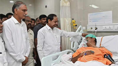 KCR party MP Kotha Prabhakar Reddy stabbed while campaigning in Telangana, hospitalised