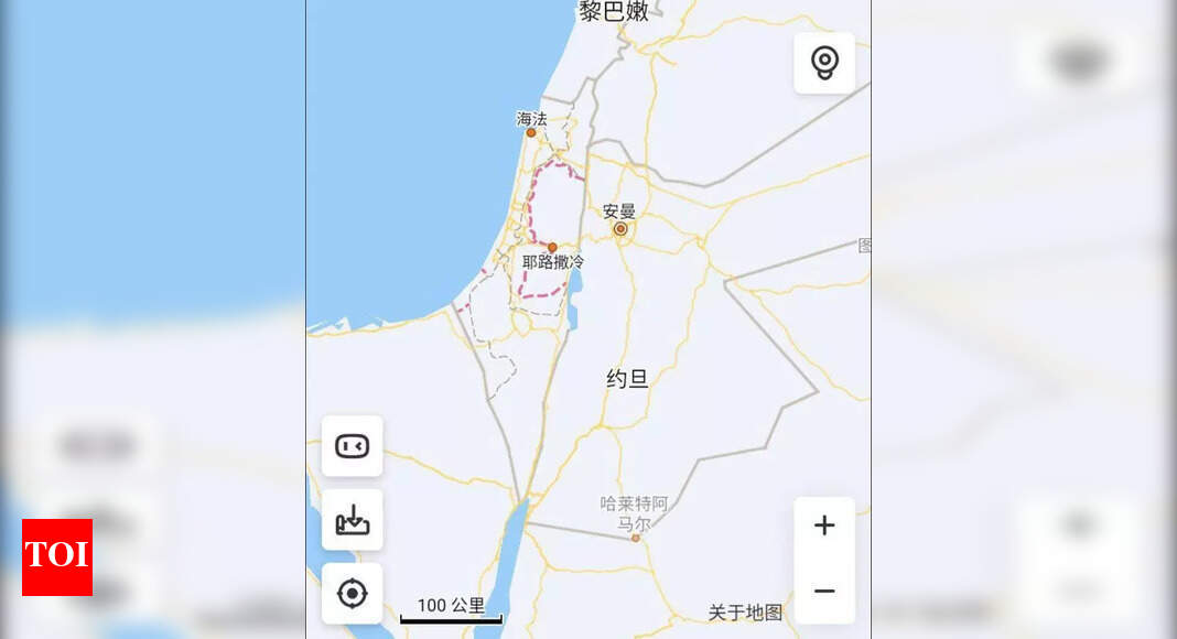 Israel goes unnamed as state from online maps in China - Times of India