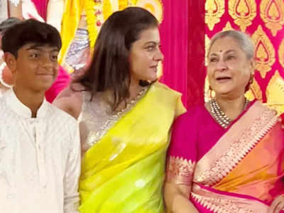 Kajol and Jaya Bachchan have a K3G like reunion at Durga Puja pandal, fans say, 'They should have been mother and daughter'