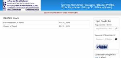 IBPS RRB Clerk, PO Result 2023: Allotment result for reserved lists announced at ibps.in, direct link here