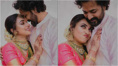 Pearle Maaney and Srinish rekindle romance at Valaikappu Function, says 'We got married again'