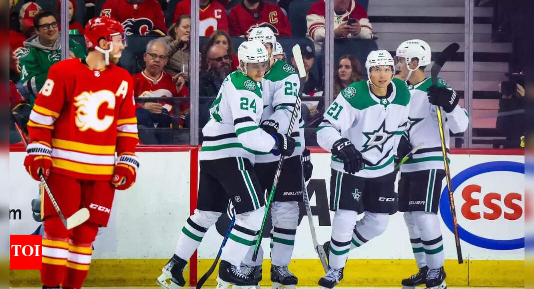 NHL Jamie Benn leads Dallas Stars to 43 win against Calgary Flames Times of India