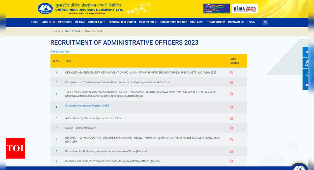 UIIC AO result 2023 and interview schedule for medical recruitment released on uiic.co.in; direct link