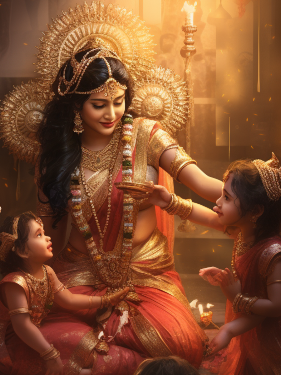 Ahoi Ashtami: AI imagines Mata Ahoi with her kids | Times of India