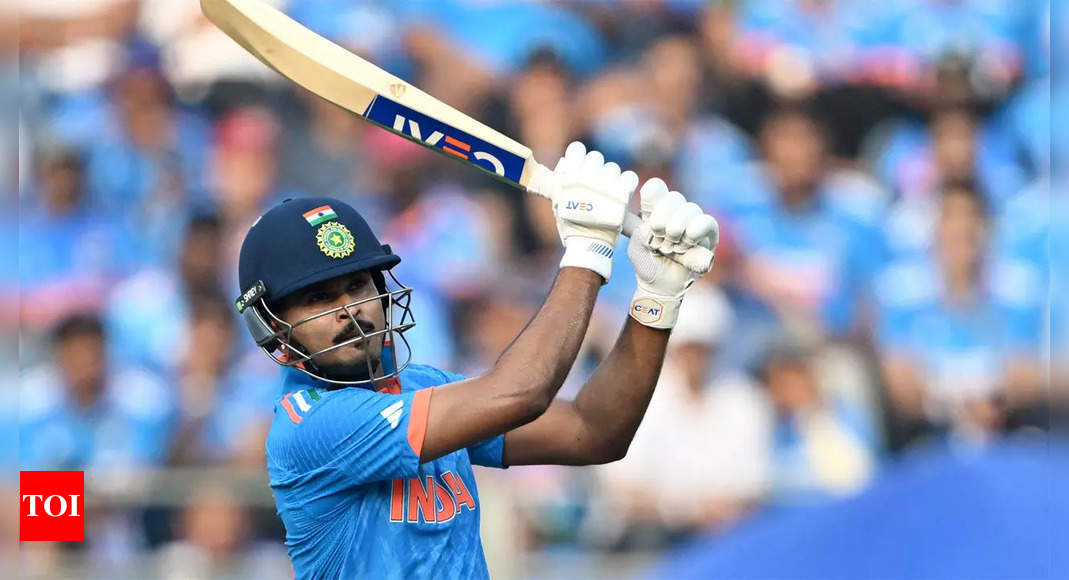 Watch: Shreyas Iyer clobbers biggest six of 2023 World Cup | Cricket News – Times of India