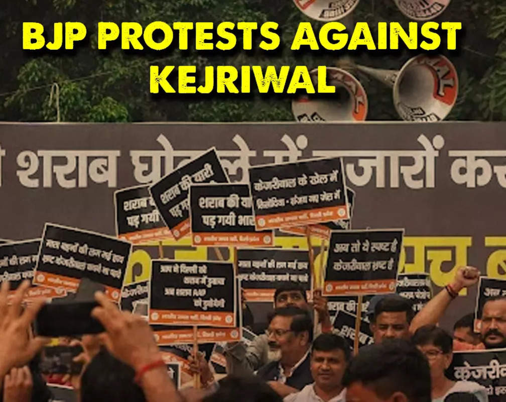 
BJP leaders hold protest against Delhi CM Arvind Kejriwal at Raj Ghat
