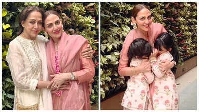 Esha Deol celebrates her 42nd birthday with mother Hema Malini and daughters Radhya and Miraya; Bobby Deol, Amit Sadh shower love - See photos