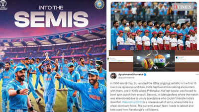 World Cup 2023: 'Dominant force' India crush Sri Lanka by 302 runs; Athiya Shetty, Ajay Devgn, Ayushmann Khurrana and others celebrate