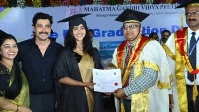 ​Actor-Jodi No 1 judge Nenapirali Prem's daughter Amrutha celebrates graduation day amidst success of her debut movie 'Tagaru Palya'