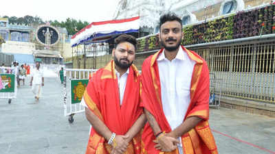 Watch: Rishabh Pant, Axar Patel visit Tirupati Balaji Temple
