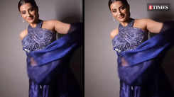 Akshara Singh poses in a shimmery blue dress; says 'Wow to myself'