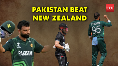 Pakistan triumph over New Zealand by 21 runs in rain-affected cricket World Cup Match